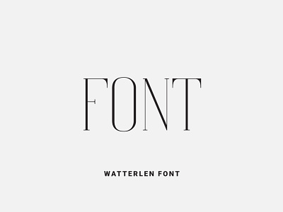 Watterlen Font design font font design fonts fontself illustration ligature logo ochakov ovtype type typeface typography