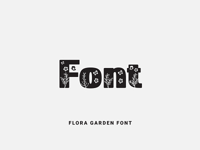 Flora Garden Font design font font design fonts fontself illustration lettering logo ochakov ovtype type typeface typography