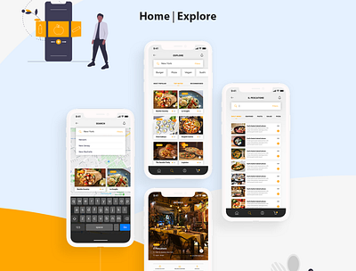 Drone Food Delivery App 4 app design delivery app food app food delivery app mobile app design mobile ui restaurant app uiux uiux design uiuxdesign
