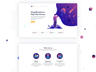 Crypto Blockchain Startup Landing Page UI/UX Design