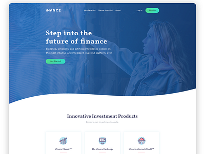 Fintech Crypto Investing and Trading UI/UX Landing Page ai artificial intelligence blockchain crypto defi finance fintech futuristic investment landing page nft startup technology trading ui ui design ux design wallet web design website