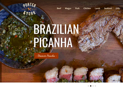 restaurant website Porter & York branding custom design graphic design logo restautant vector website