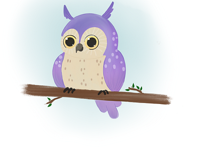 Owl art childrenillustration creative design digitalart digitaldesign graphic design graphics illustrate illustration procreate ui