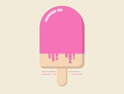 retro flat ice cream design flat food foodie ice cream illustration retro snack vector