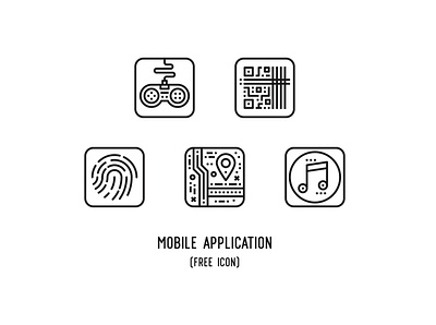 Mobile application (Free icon) app application design digital icon illustration mobile pixelperfect smartphone technology ui vector