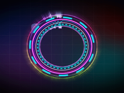 Music equaliizer animation audio spectrum background circle concert design entertainment music equalizer ui user interface video wave logo waveform