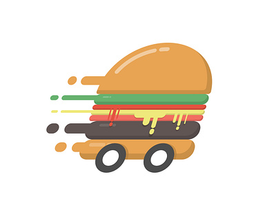 Hi speed hamburger background beef bread burger cartoon cuisine delivery design eating fast food flat food hamburger icon illustration logistic meat technology vector wheel