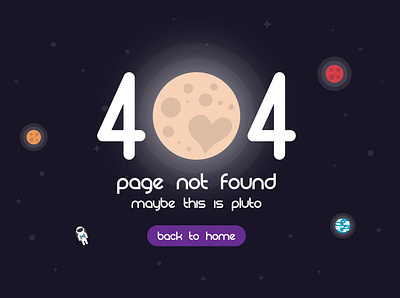Error 404 (found pluto) 404 astronomy design error page failure flat icon illustration maintenance offline page not found planet pluto problem space technology user interface vector website
