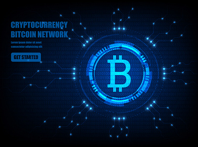 Bitcoin app background binary binary code bitcoin blockchain cryptocurrency design digital e commerce futuristic hologram hud icon illustration network technology ui user interface vector
