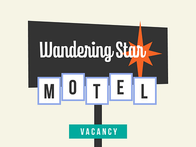 Wandering Star Motel - Brand Identity + Logo Design brand identity branding design graphic design hotel logo logo design motel motel sign