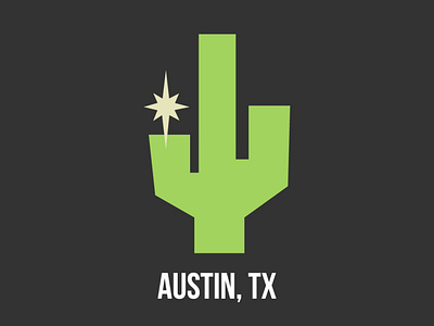 Austin, TX - Location Icon for Wandering Star Motel austin brand identity branding cactus desert design graphic design hotel iconography icons illustration logo mid century mid century modern motel texas