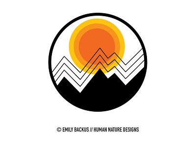Abstract Mountain Design - Human Nature Designs branding illustration logo mountains nature outdoor