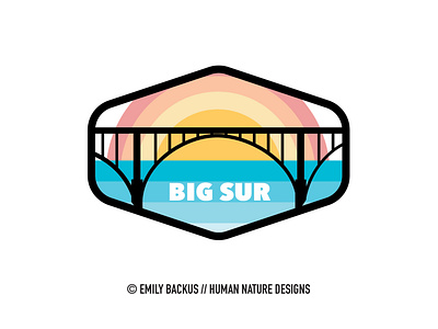 Big Sur, California Badge - Human Nature Designs