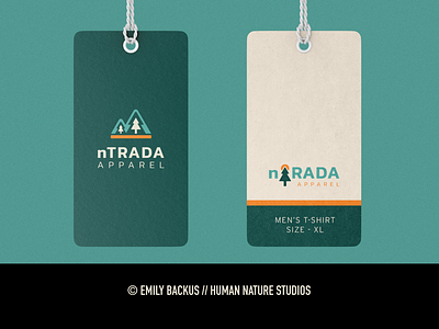 nTrada Apparel - Hang Tag Design apparel brand apparel company brand identity branding design hang tag illustration logo outdoor outdoor brand packaging visual identity