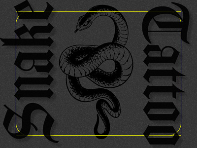 Tattoo snake poster art draw graphic graphic design illustration