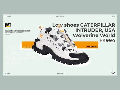 CATERPILLAR INTRUDER presentation or web-design branding caterpillar design graphic design illustration product design