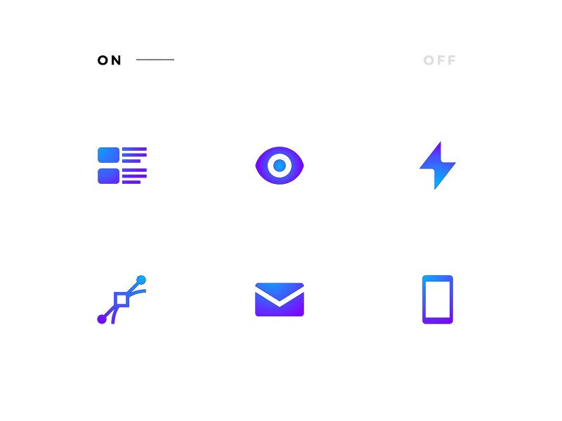 Digital Design Icons gradient icon illustration onoff switch vector