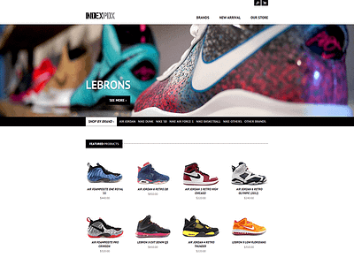 IndexPDX clean design ecommerce flat kicks minimal portland shoes store website webstore white