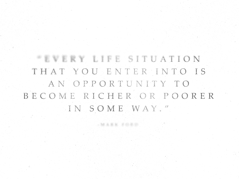 Mark Ford Quote quote design type typography inspiration blur distress grunge