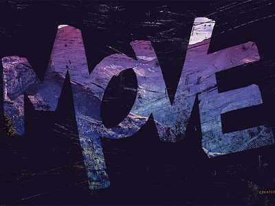 MOVE → brush design distressed grunge lettering noise outdoors texture type