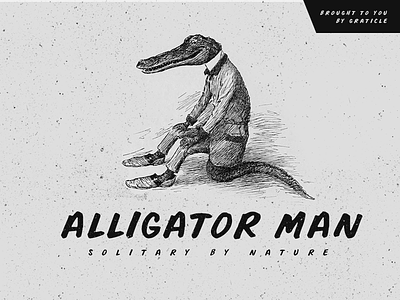 Alligator Man Font brush creativemarket font forsale lettering pen type typography vector