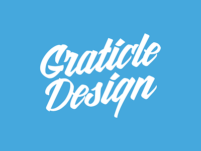 Graticle Logo brand design handwriting lettering logo script sticker