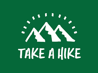 Take A Hike backpacking design font handwriting hike hiking lettering mountain outdoors sticker stickermule type