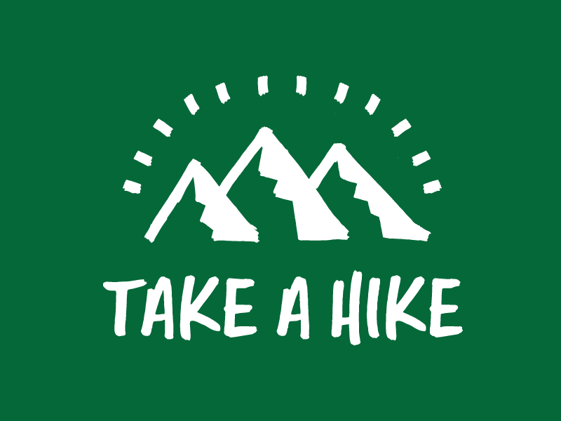 Take A Hike stickermule design type font handwriting lettering sticker mountain outdoors backpacking hiking hike