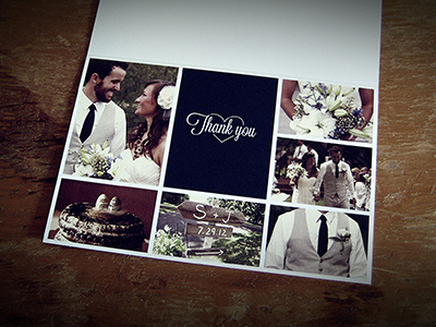 Thank You Postcard post card postcard print print design wedding