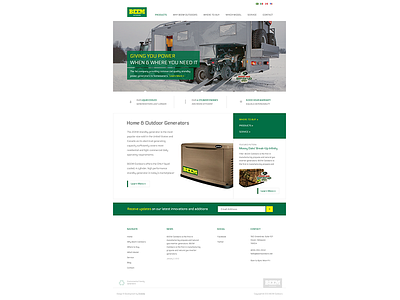 Beem Outdoors - Homepage design green homepage layout website white yellow