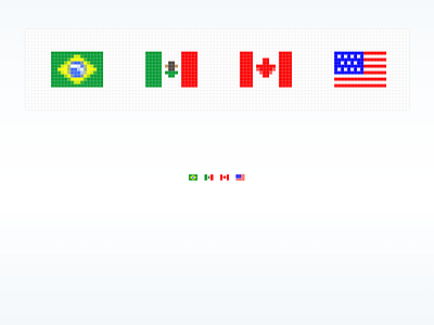 Flag Icons 16 blue brazil canda flags green icons mexico red usa white