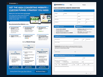 AutomationCore - Flyer blue chart design form graphic laptop phone pricing print print design tablet
