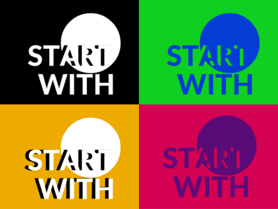 Start with Zero 3d quote shadows shapes white space