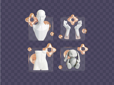 3D icons for beauty clinic