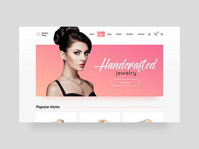 Jewelry shop concept design ui webdesign website