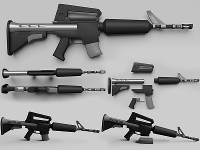 M16 | BLENDER 3d 3dart 3dtuto arme blender cycle fortnite gun model modeling rendu rifle shotgun tuto tutorial weapon youtube