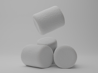 Marshmallow | Guimauve | Blender 3d 3dart 3dtuto asset blender food guimauve marshmallow moalleux model modelling mou nourriture shading texture tuto tutorial tutoriel youtube