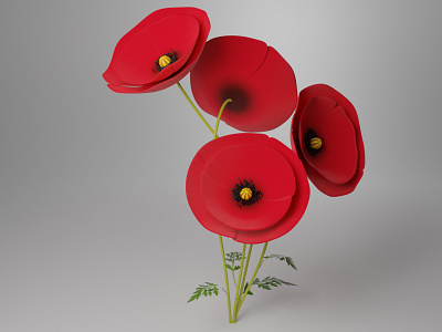 Poppy | Coquelicot | Blender 3d armistice blender comment faire coquelicot fleur floral flower flowers how to plant plante poppy red render rendu rouge