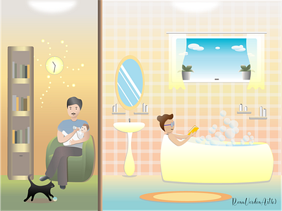 Happy maternity/ personal project design family illustration