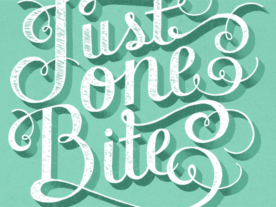 Just One Bite hand lettering hungry illustration lettering typography