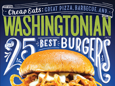 Washingtonian Magazine cover editorial food hand lettering illustration lettering magazine type typography