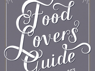 Food Lovers Guide art deco design editorial food hand lettering lettering magazine shading type typography