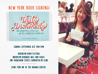 Brooklyn Book Festival! book signing brooklyn daily dishonesty events hand lettering lettering typography