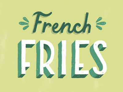 French Fries or Side Salad? food hand lettering illustration lettering typography