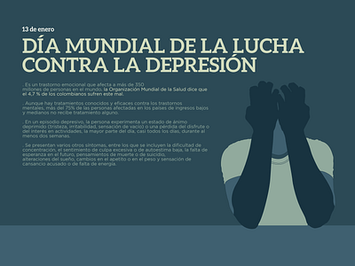 Día internacional contra la depresión 13 day depresión diseño enero graphic design illustration ilustración internacional january letter postal thirteen