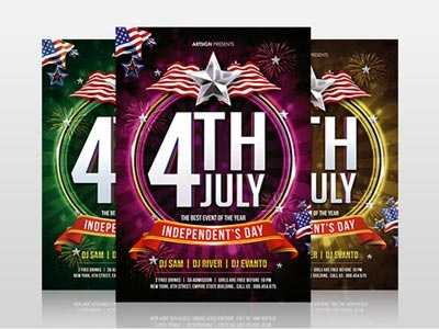 4th July Indepedent Day Flyer 4th of july american american event american flag firework fourth of july independence day independence day flyer independence event july 4th patriot patriotic