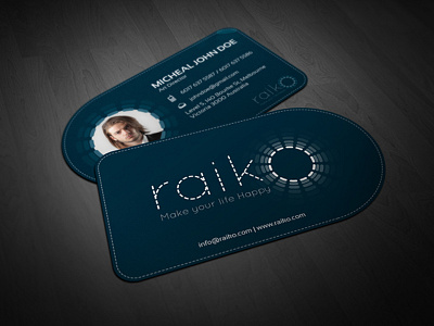 Di-cut Business Card Template