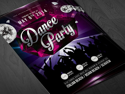 Dance party flyer dance design disco dj dj event dj flyer dj party electric electro electro dj electro music event