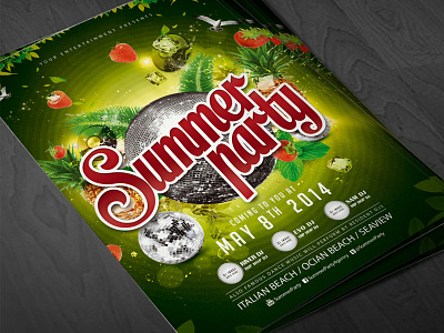 Summer party flyer events flyer print ready summer party tropical party