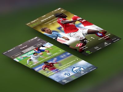Sport App app football ios7 iphone mobile soccer sport ui